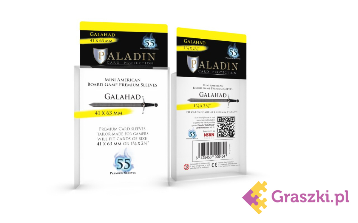 Koszulki na karty Galahad Premium Mini American (41x63), 55 sztuk